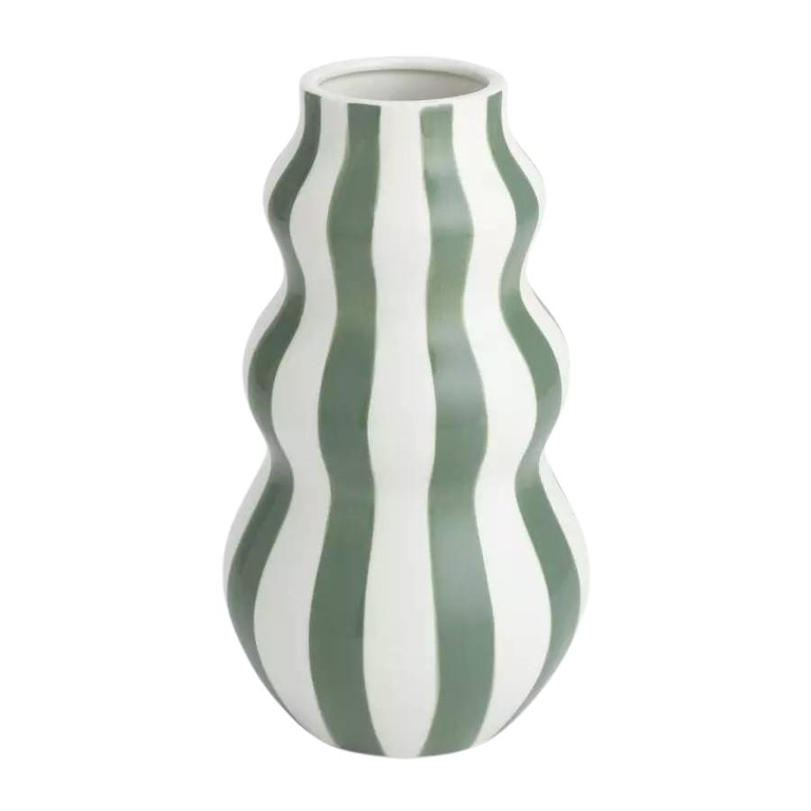Hand Painted Striped Vase